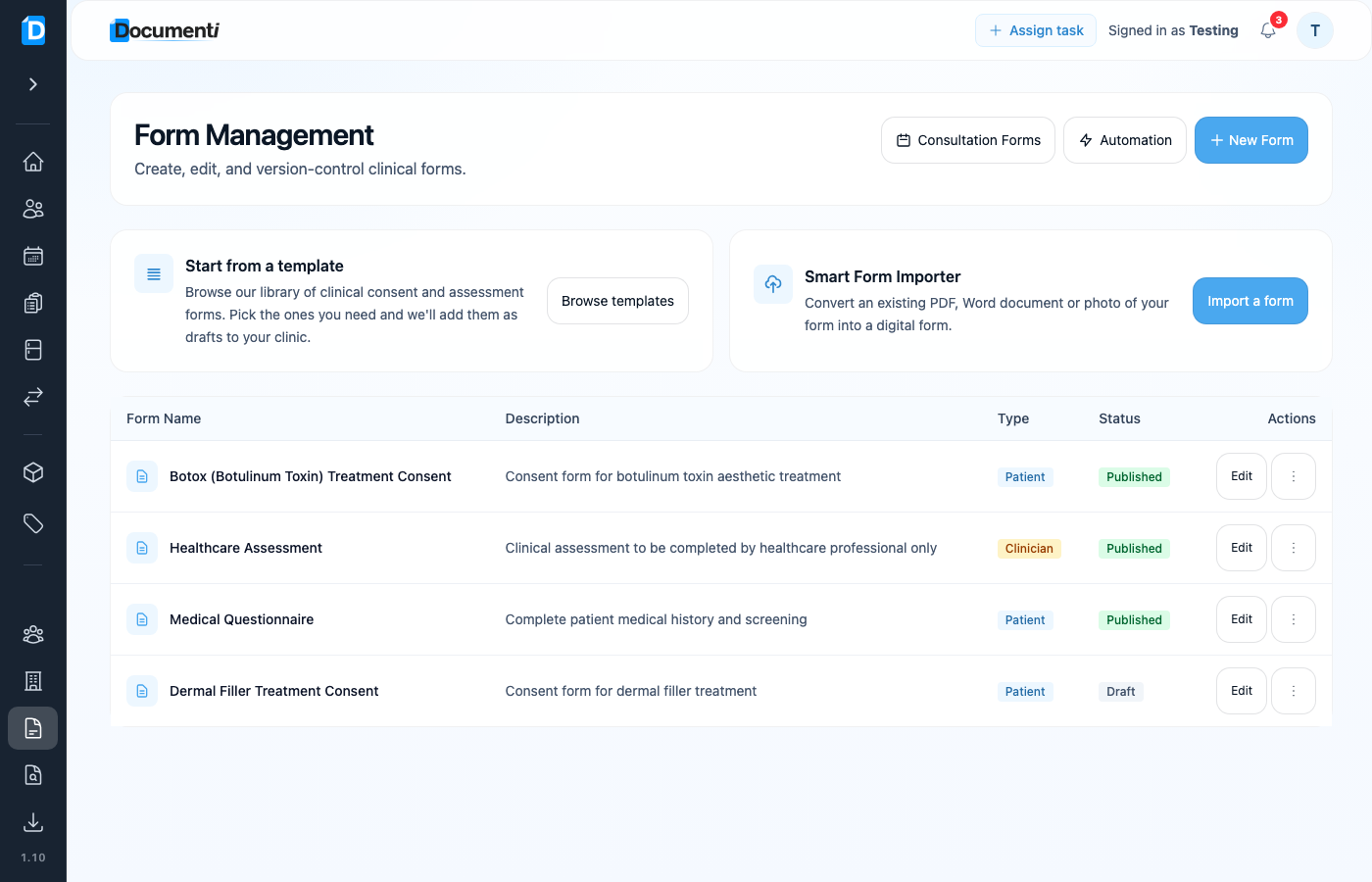 Form Management with Smart Form Importer card